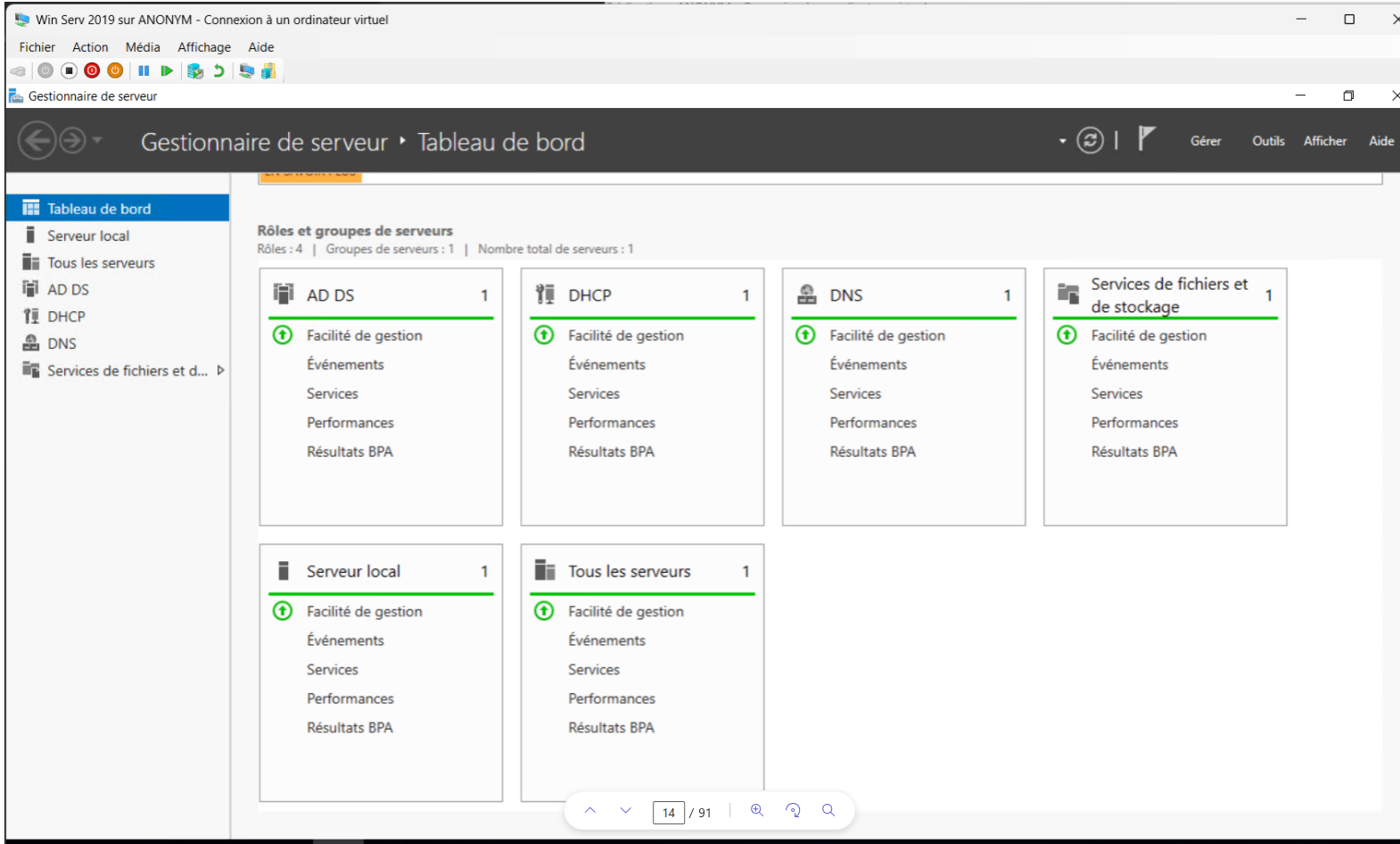 Interface Active Directory Users and Computers